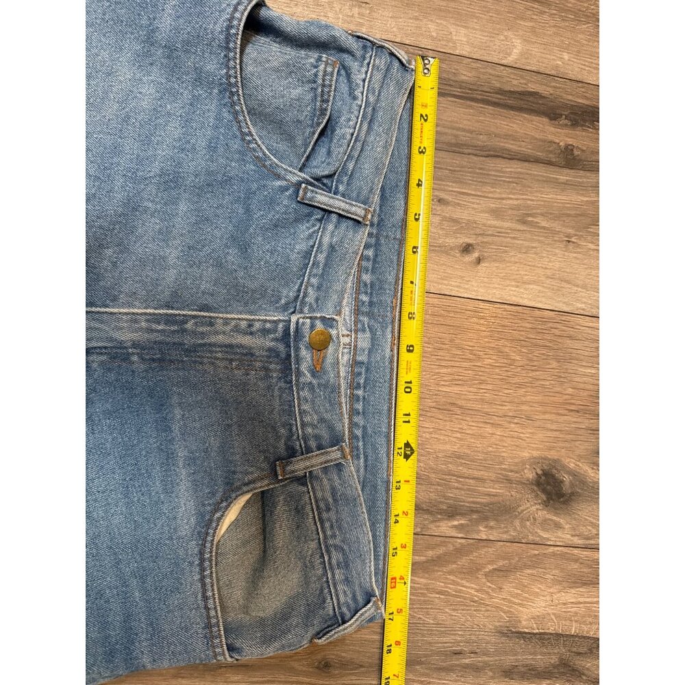 Vintage Diamond Double U Lesotho Made Blue Denim Jeans Size 36 Western - Picture 3 of 9